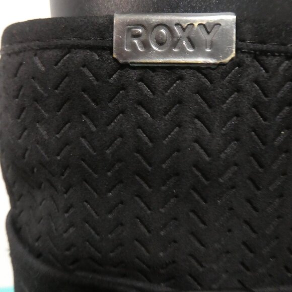 ROXY | size 9 | Stylish Black Triple Buckle Boots | Suede Texture | Zip-Up Sides - Picture 2 of 16